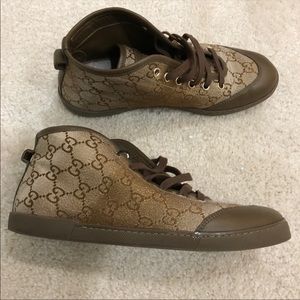 Gucci Monogram GG Lurex High Top Sneaker